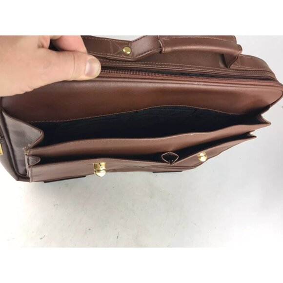 Winslow Unisex Adult Brown Leather‎ Adjustable Shoulder Strap Messenger Bag - Picture 8 of 12